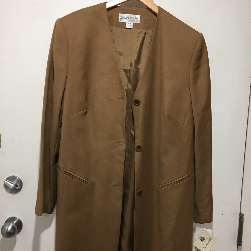 VINTAGE JONES WEAR WOOL TRENCH COATS SIZE 18W